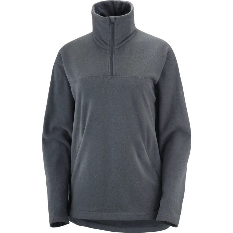 Salomon Essential Cosy Fleece Women's Sweatshirt Black | CA 48S19